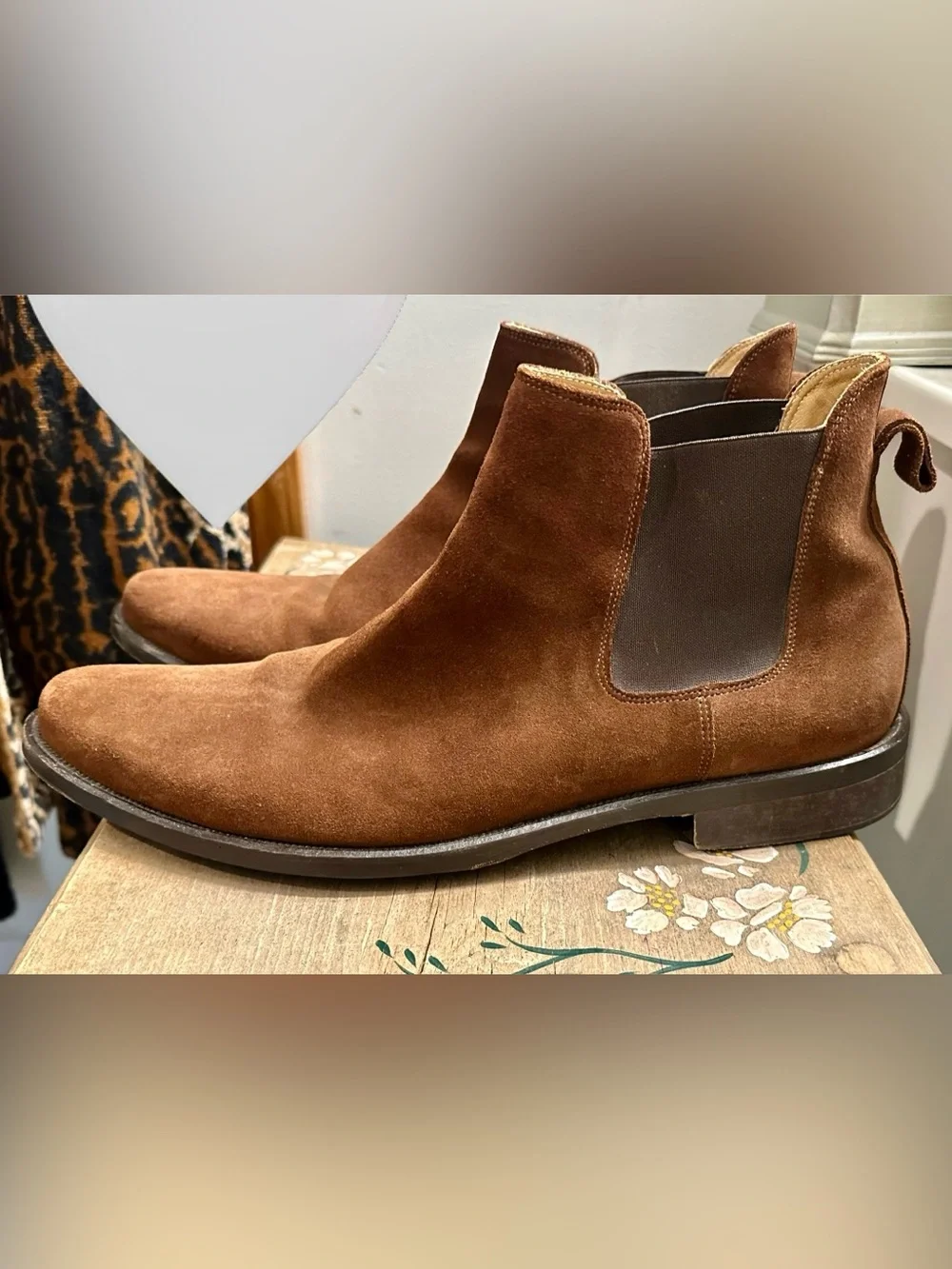 Brown Suede Chelsea Boots - Men